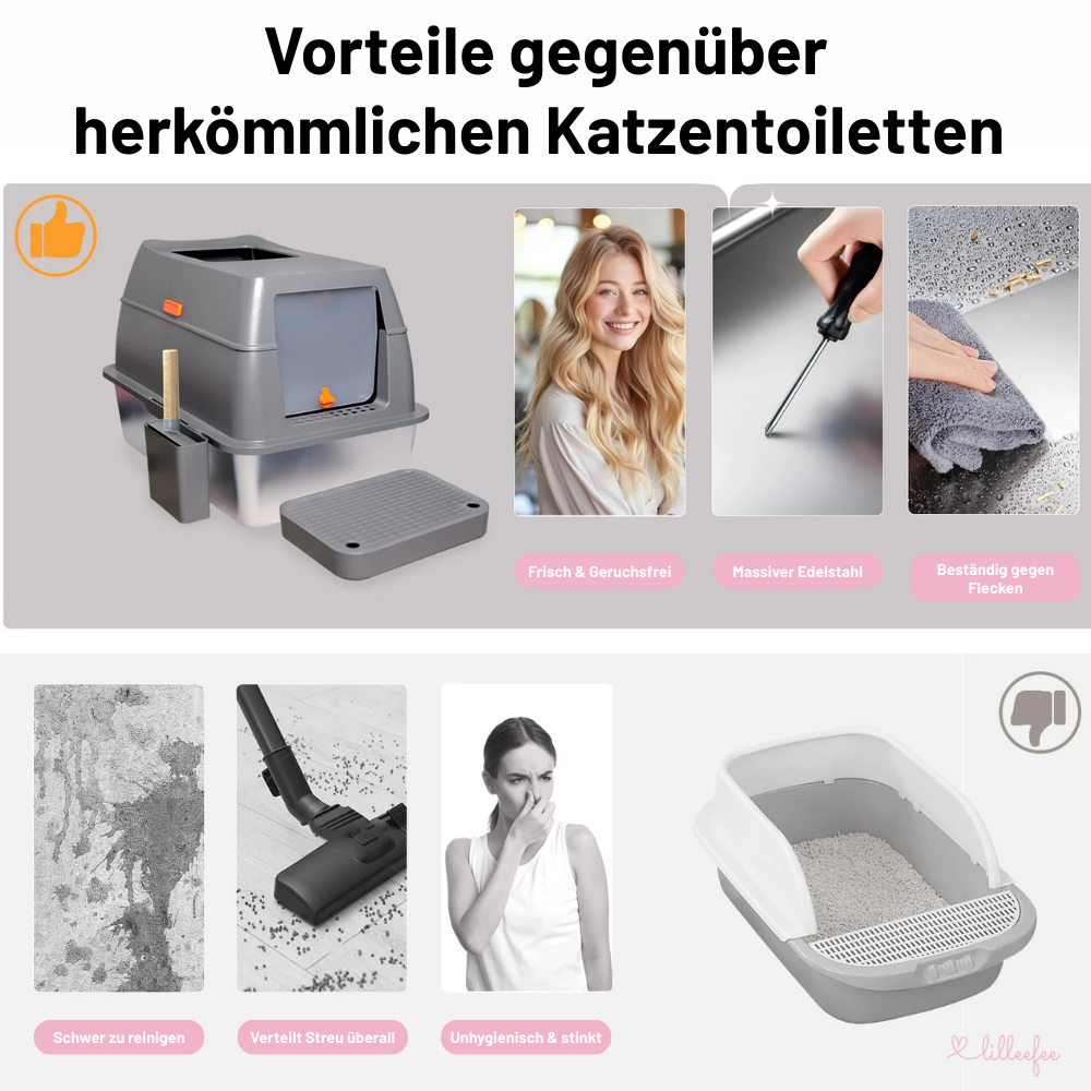 Edelstahl-Katzentoilette-vorteil-edelstahl
