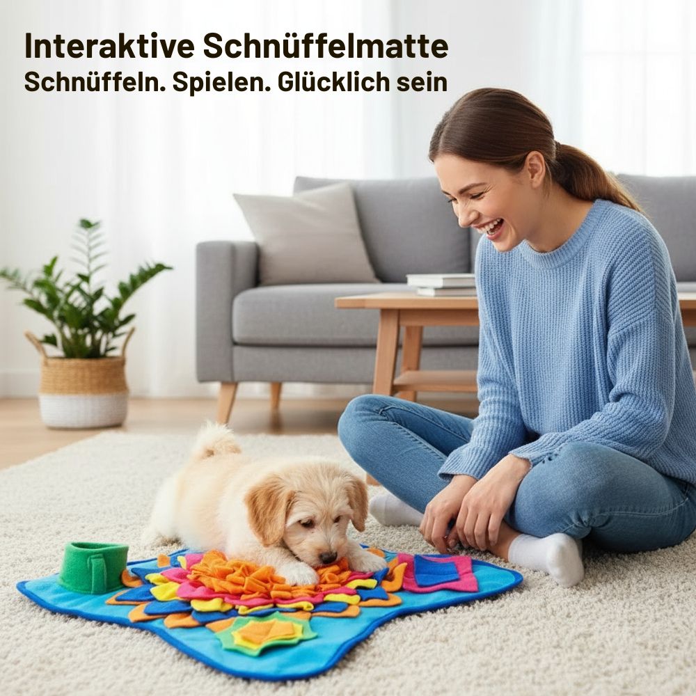 Interaktive Schnüffelmatte - Stressabbau und Training für Hund und Katze