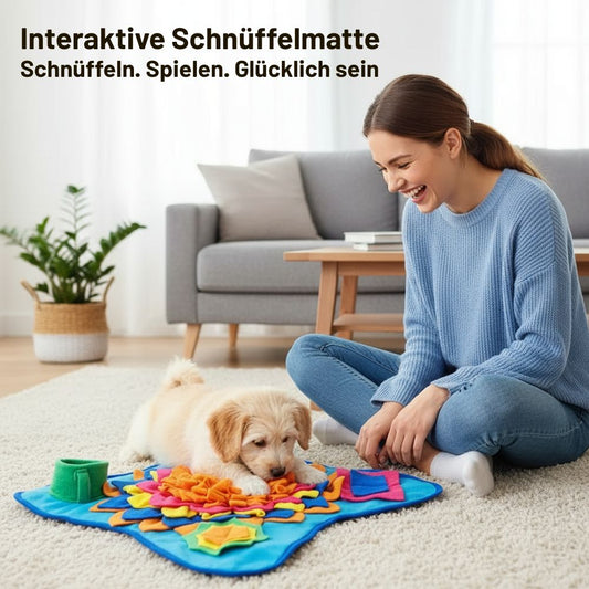 Interaktive Schnüffelmatte - Stressabbau und Training für Hund und Katze