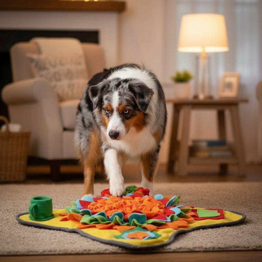 Interaktive Schnüffelmatte - Stressabbau und Training für Hund und Katze