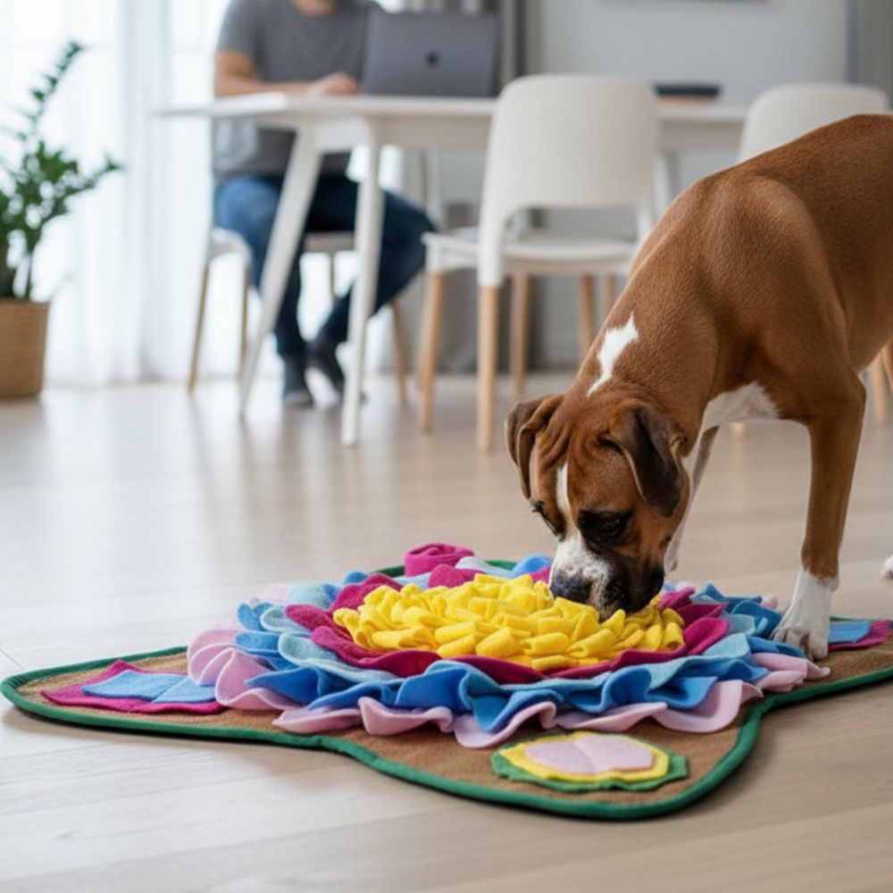 Interaktive Schnüffelmatte - Stressabbau und Training für Hund und Katze