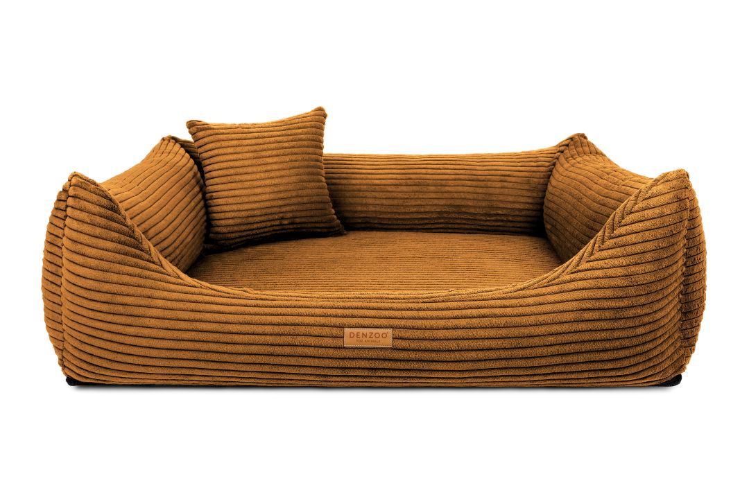 senfgelb-Cord-Hundebett