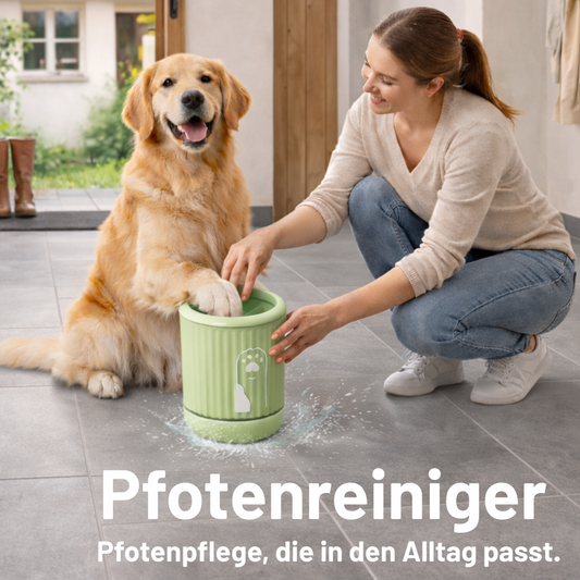 Pfotenreiniger - Pfotenwaschbecher für Hund und Katze - sanfte Reinigung ohne Schrubben