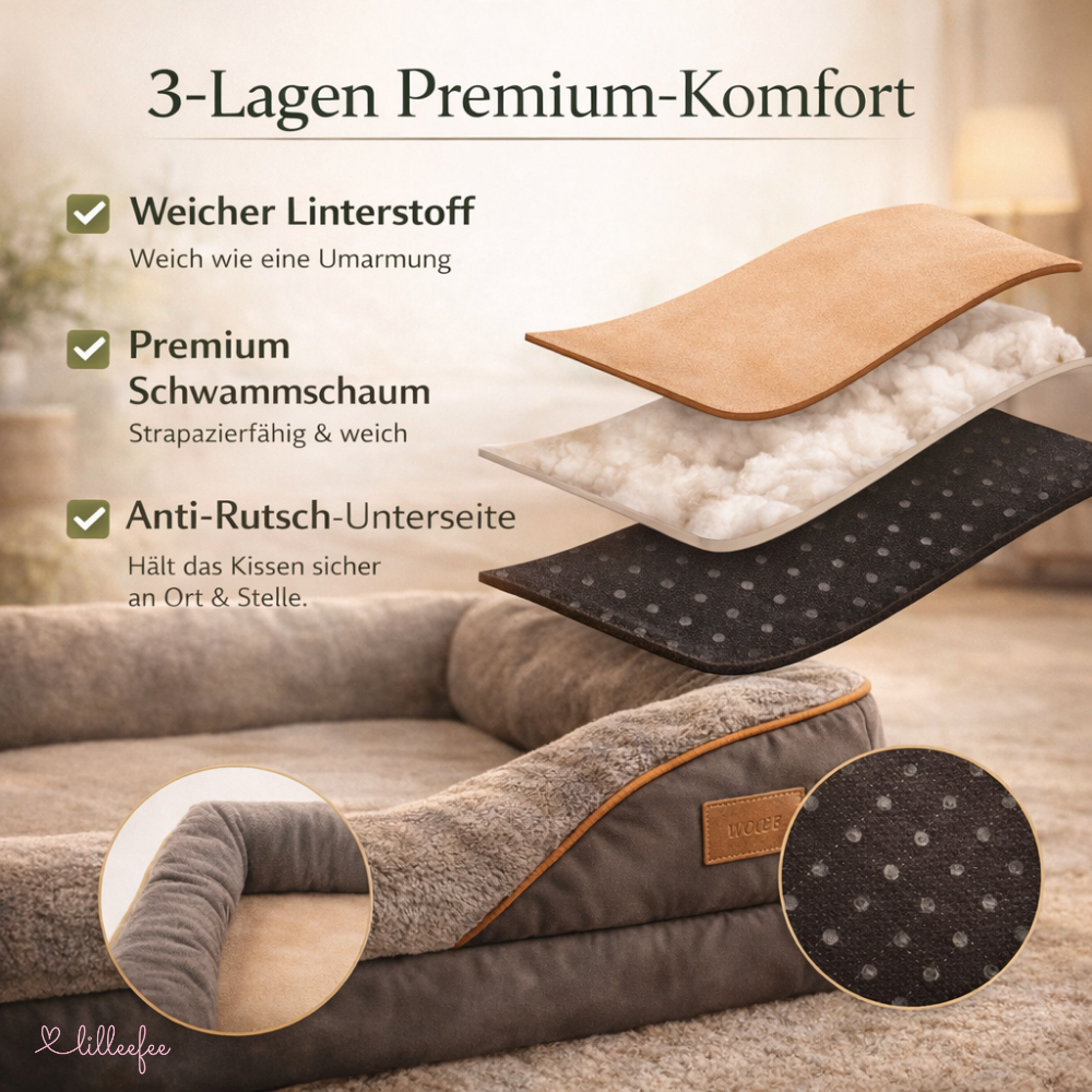 Orthopädisches Premium-Hundekissen für große Hunde mit großem Anspruch