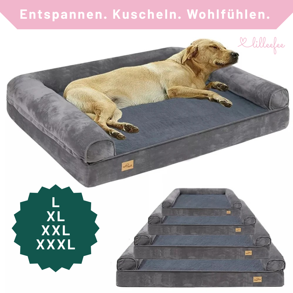 Kuschel-Hundekissen mit orthopädischem Memory-Schaum in L bis XXXL