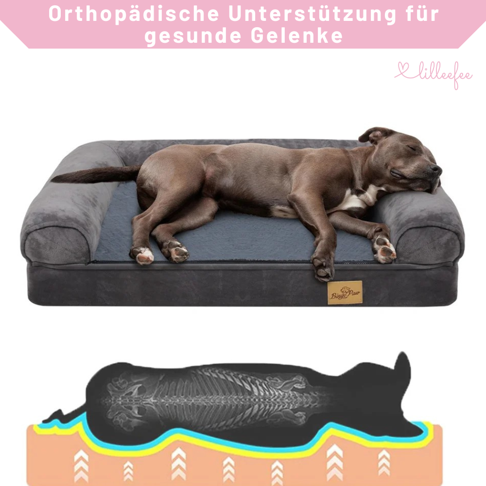 Kuschel-Hundekissen mit orthopädischem Memory-Schaum in L bis XXXL