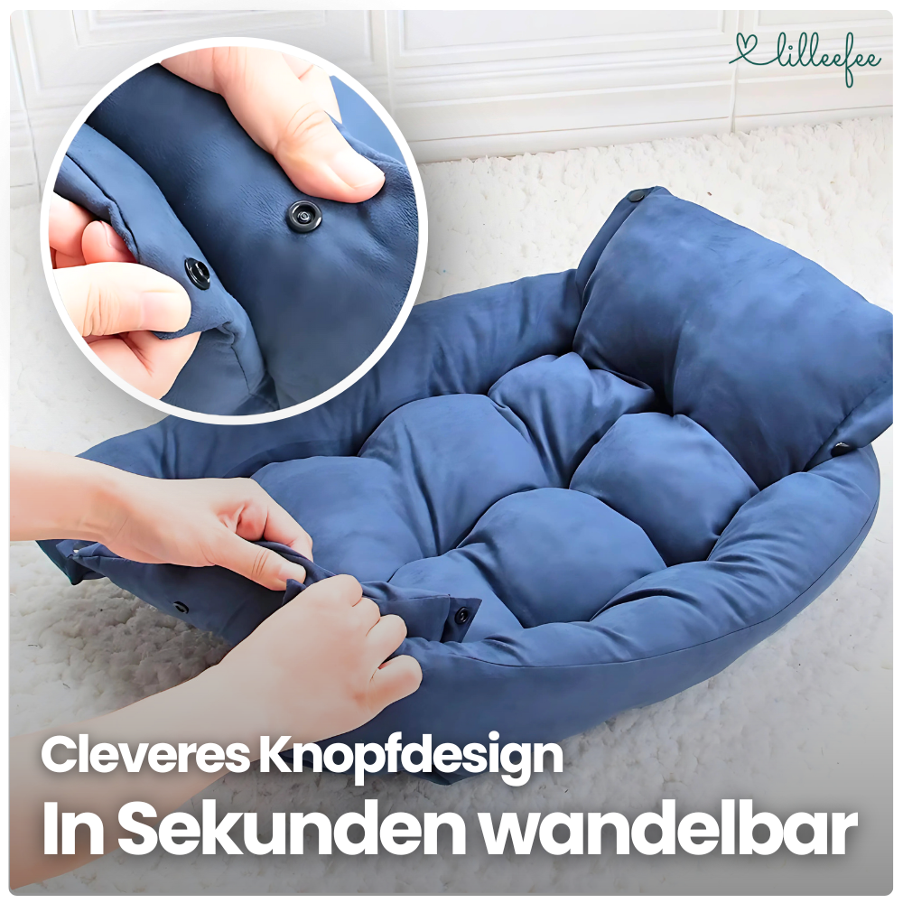 Multifunktionales 3-in-1 Haustierbett – Sofa, Matte & Bett in Sekunden