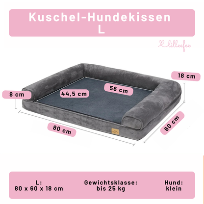 Kuschel-Hundekissen mit orthopädischem Memory-Schaum in L bis XXXL