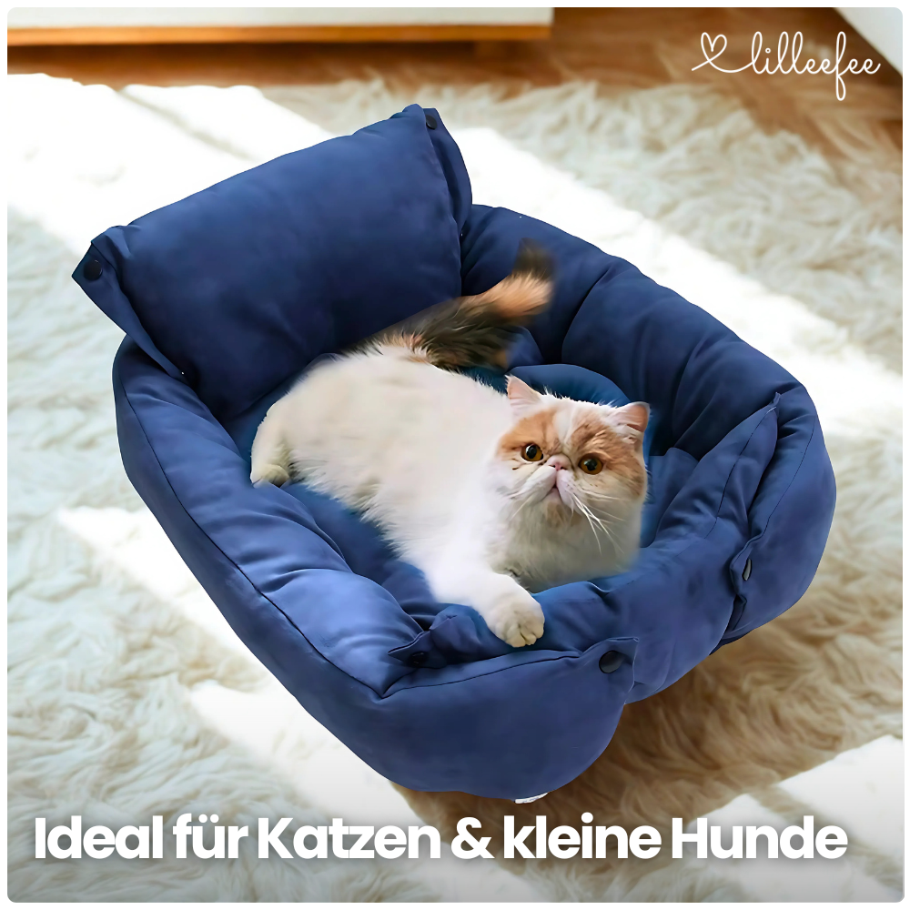 Multifunktionales 3-in-1 Haustierbett – Sofa, Matte & Bett in Sekunden