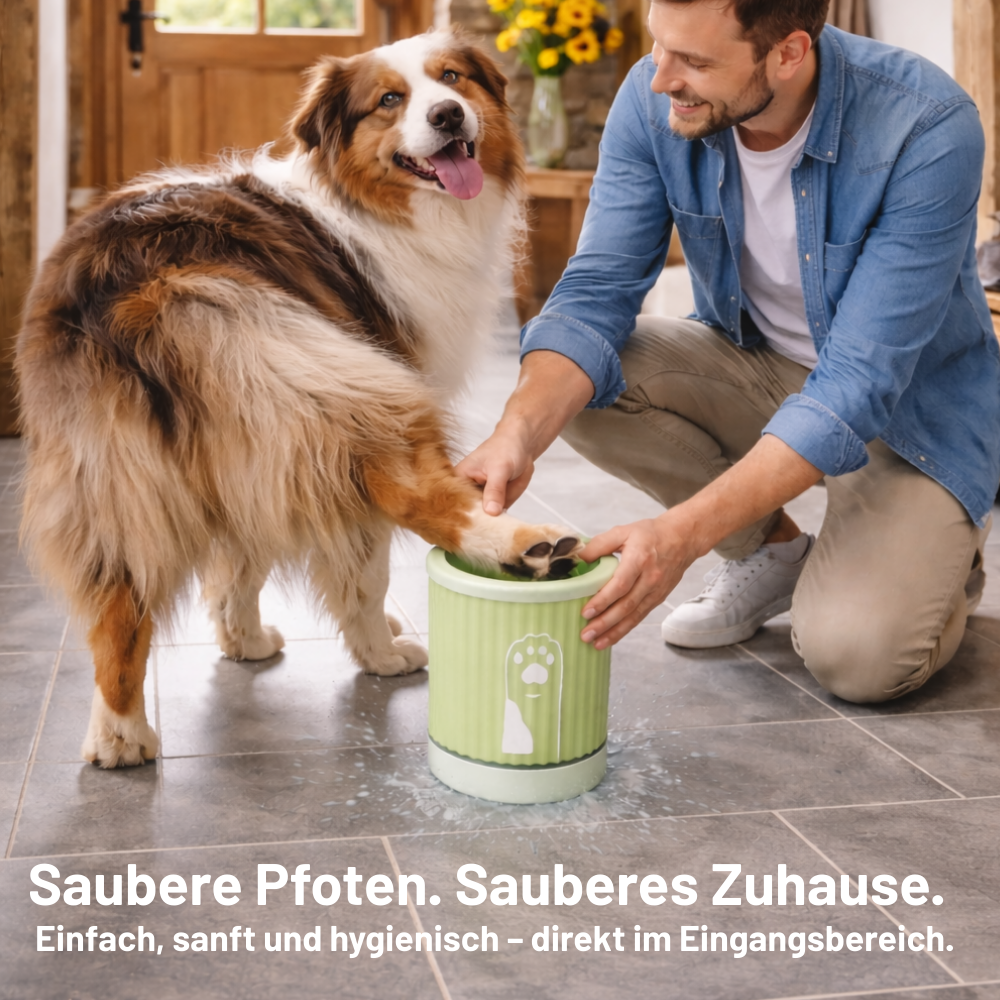 Pfotenreiniger - Pfotenwaschbecher für Hund und Katze - sanfte Reinigung ohne Schrubben