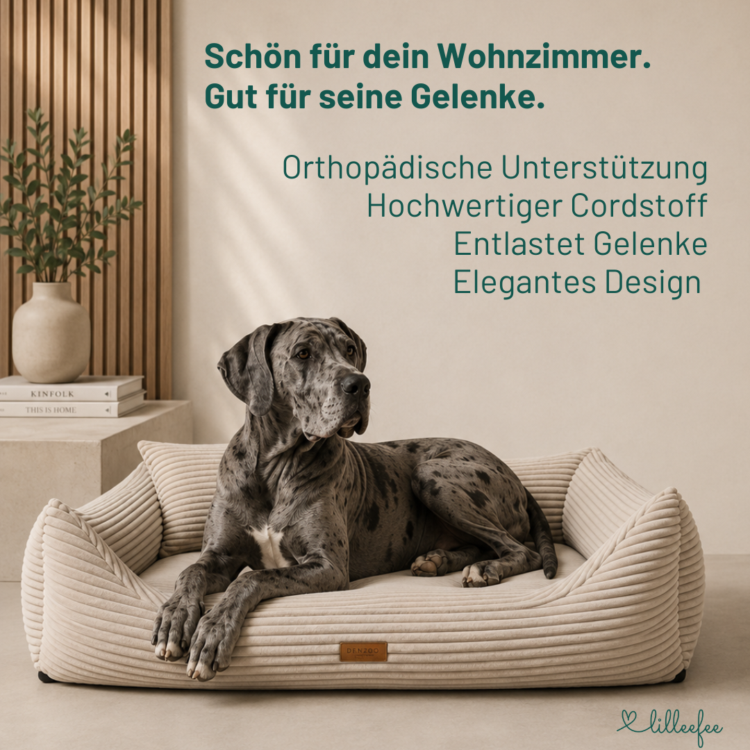 Cord-Hundebett-Stilvoll-gelenkschonend