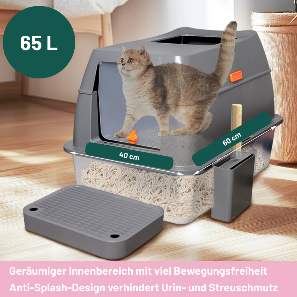 Edelstahl-Katzentoilette-geraeumig