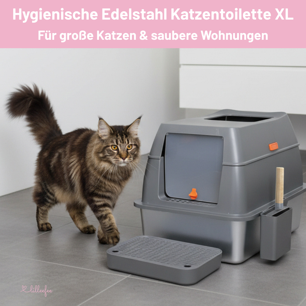 Edelstahl-Katzentoilette