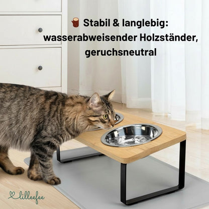 Ergonomische Futterstation für Katzen - erhöht und geneigt für gesündere Fresshaltung