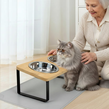 Ergonomische Futterstation für Katzen - erhöht und geneigt für gesündere Fresshaltung
