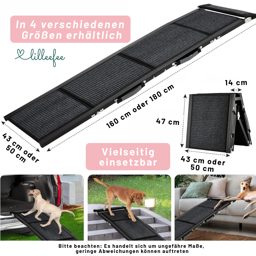 Faltbare-hunderampe-sofa-platzsparend-groessen