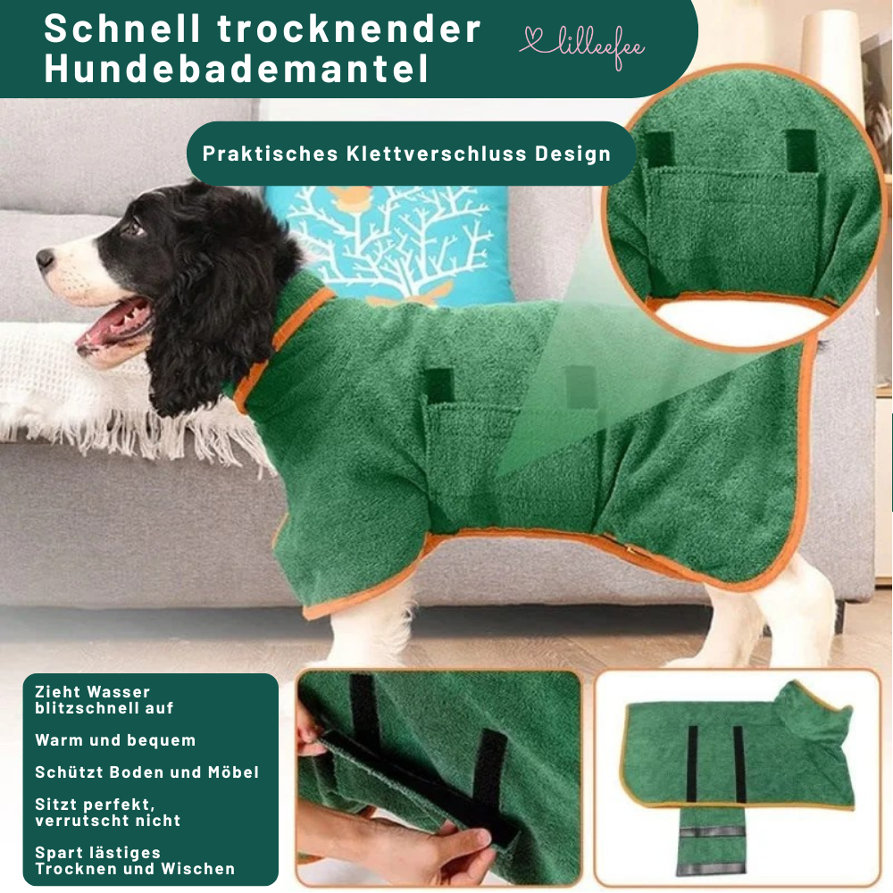 Flauschiger-Hundebademantel-schnelltrocknend