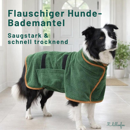Flauschiger-Hundebademantel