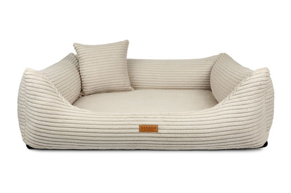 beige-Cord-Hundebett