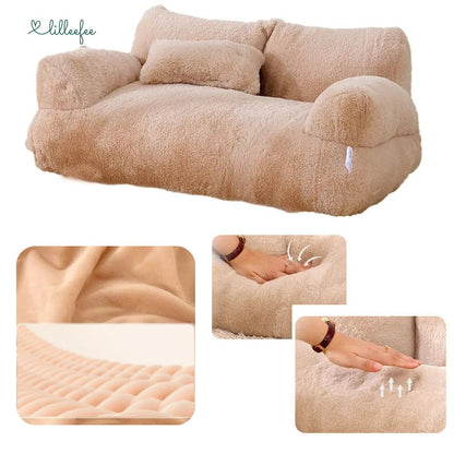 Kuscheliges Plüsch-Sofa für Katzen und kleine Hunde