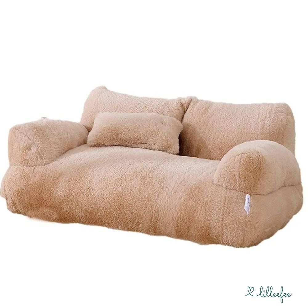 Kuscheliges Plüsch-Sofa für Katzen und kleine Hunde